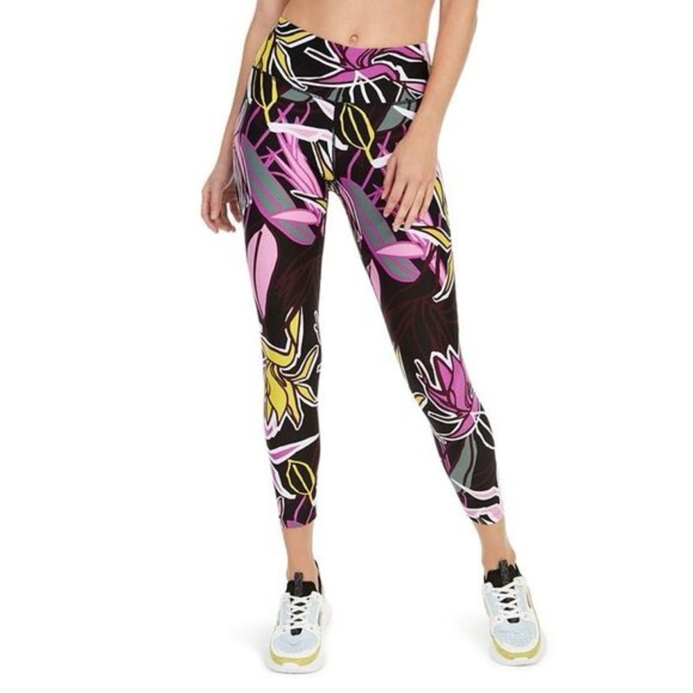 Calvin Klein Performance Pink and Black Tropical Leggings